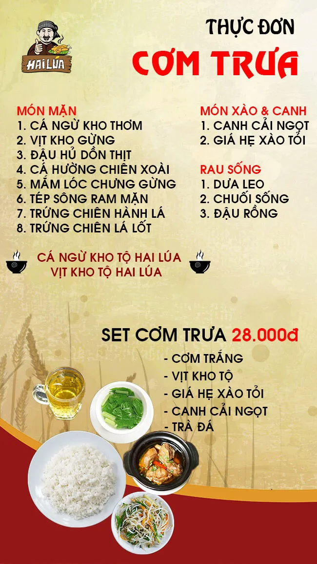 CƠM TRƯA NGÀY 20-07-2022 