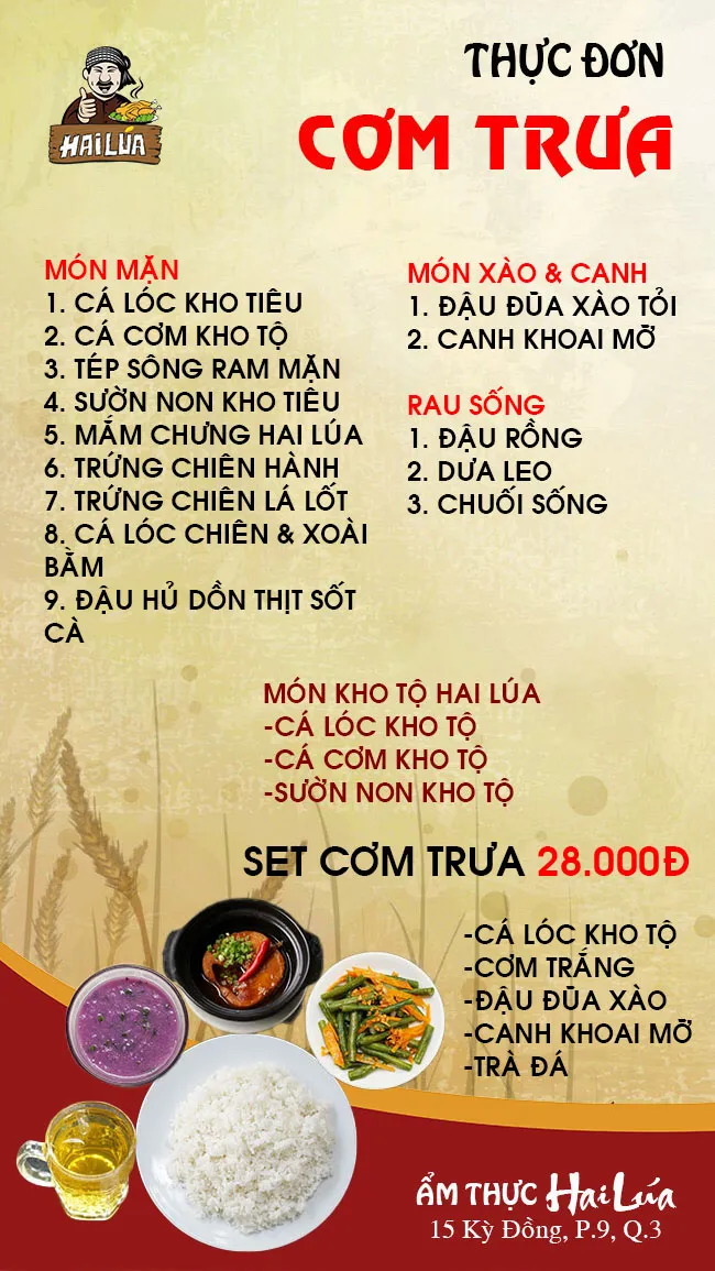 CƠM TRƯA NGÀY 20-09-2022 