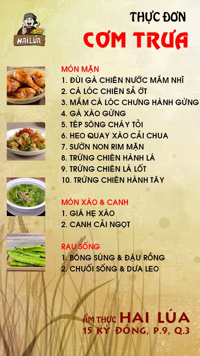 CƠM TRƯA NGÀY 18-03-2022 