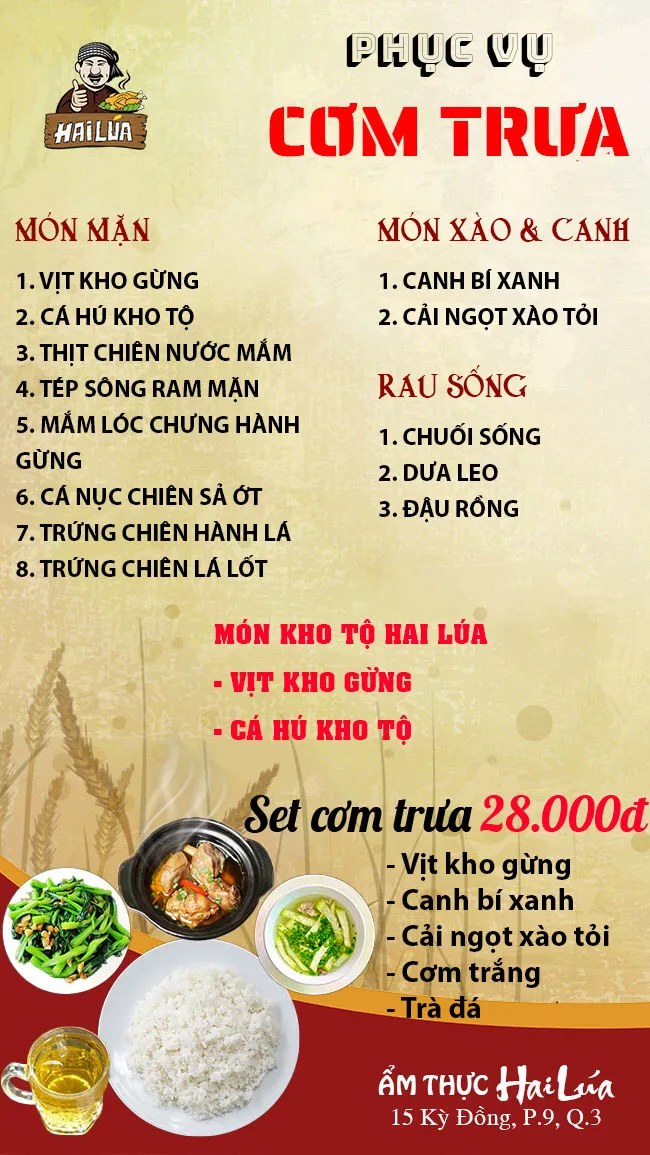 CƠM TRƯA NGÀY 23-08-2023 