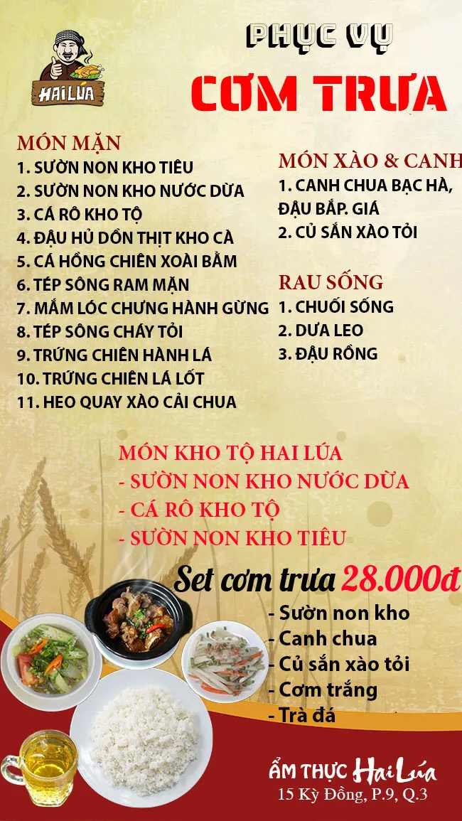 CƠM TRƯA NGÀY 02-01-2024 