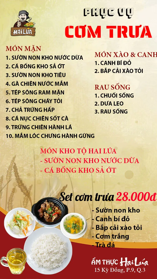 CƠM TRƯA NGÀY 23-08-2024 