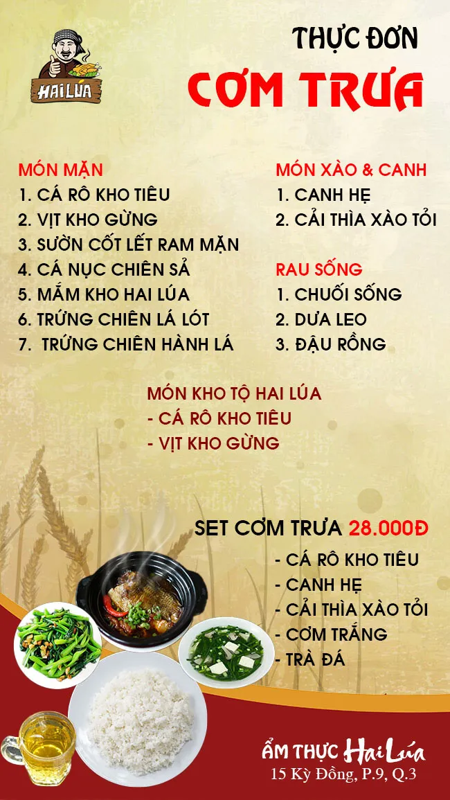 CƠM TRƯA NGÀY 13-01-2023 