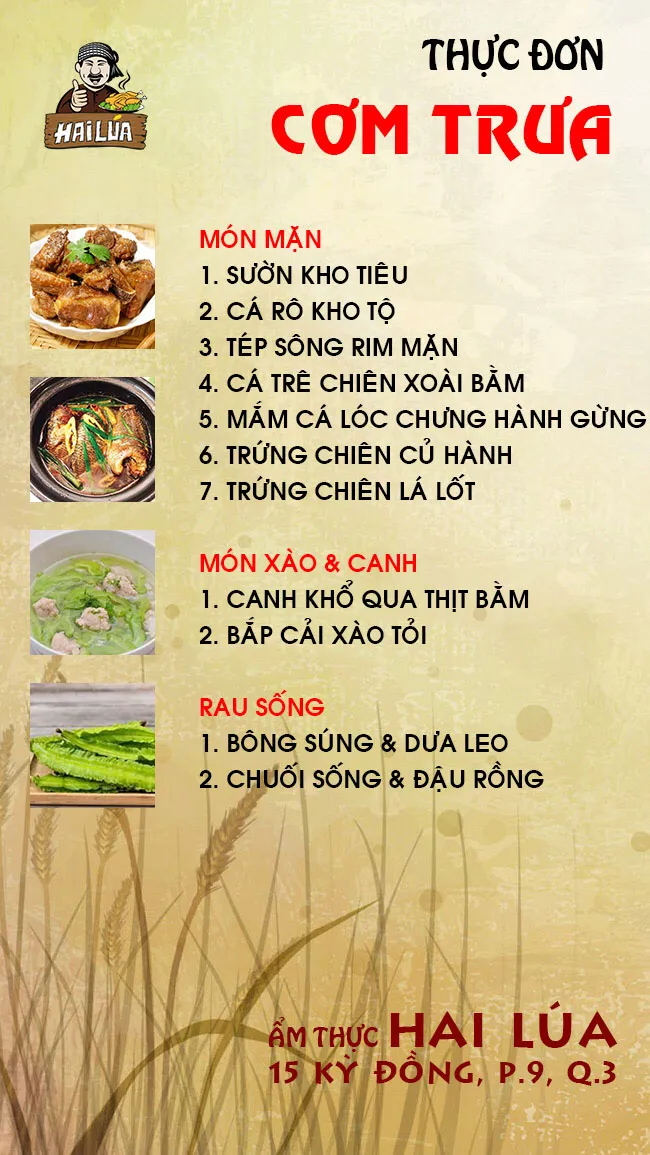 CƠM TRƯA NGÀY 23-03-2022 