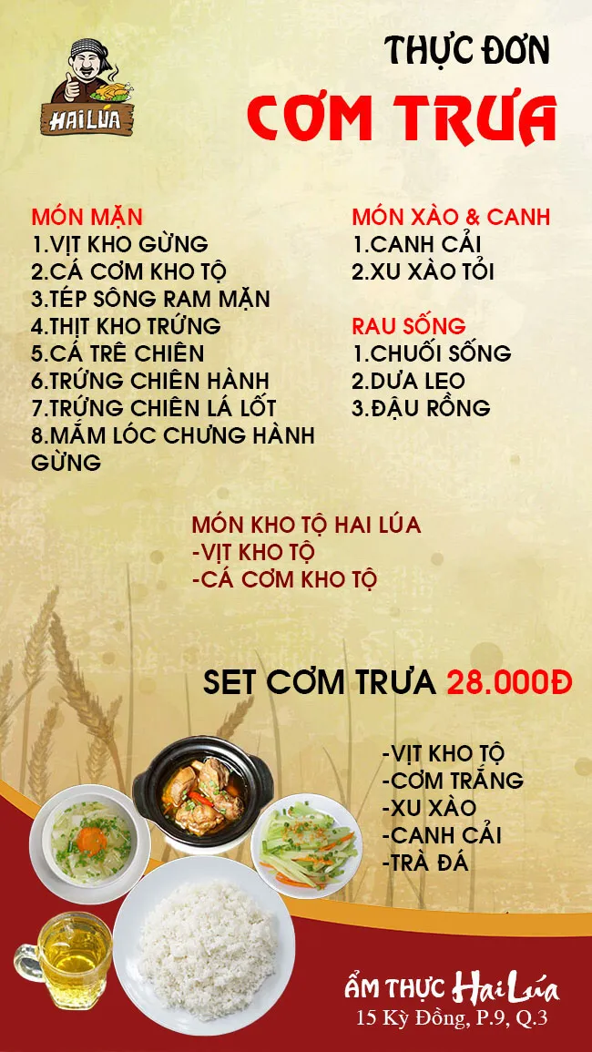 CƠM TRƯA NGÀY 19-09-2022 