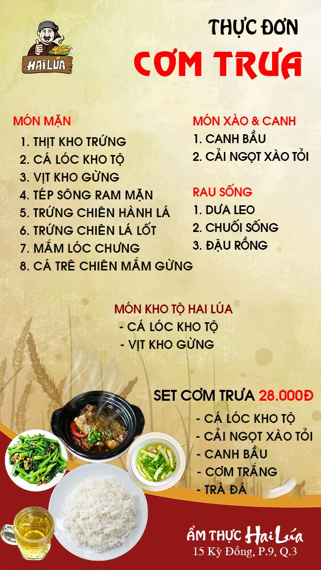 CƠM TRƯA NGÀY 06-03-2023 