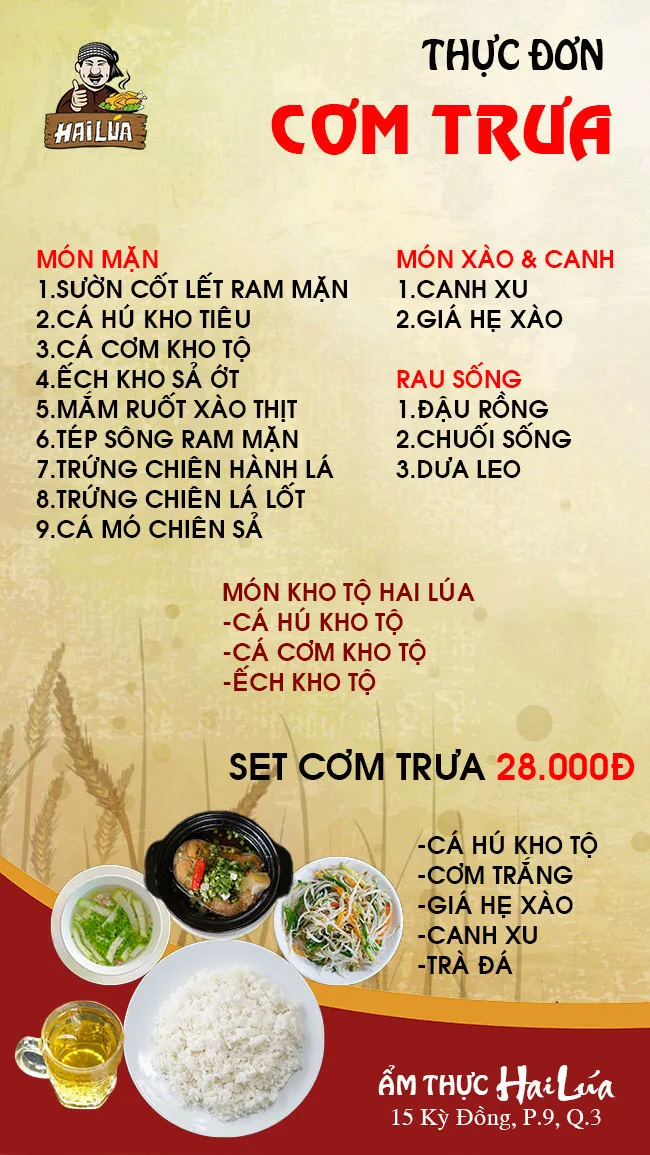 CƠM TRƯA NGÀY 29-09-2022 