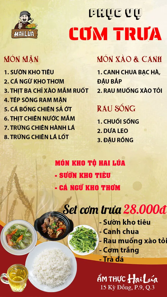 CƠM TRƯA NGÀY 15-08-2023 