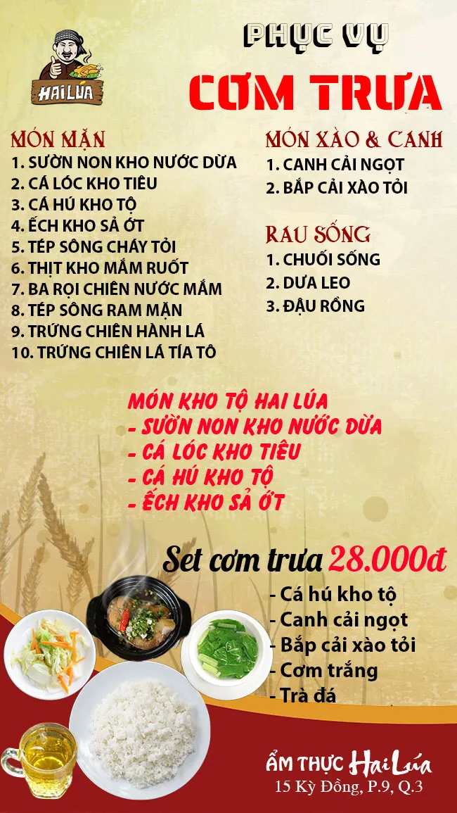 CƠM TRƯA NGÀY 25-06-2024 