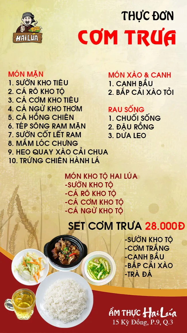 CƠM TRƯA NGÀY 16-09-2022 
