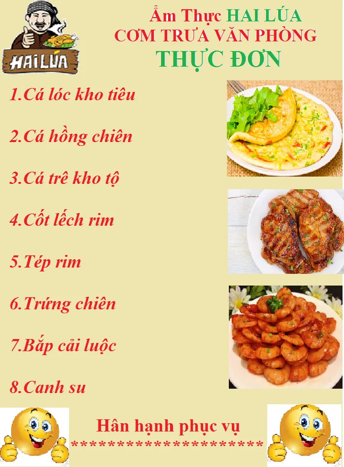 THỰC ĐƠN NGÀY 07-02-2020 