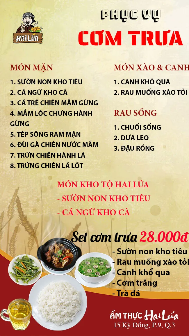 CƠM TRƯA NGÀY 19-06-2023 