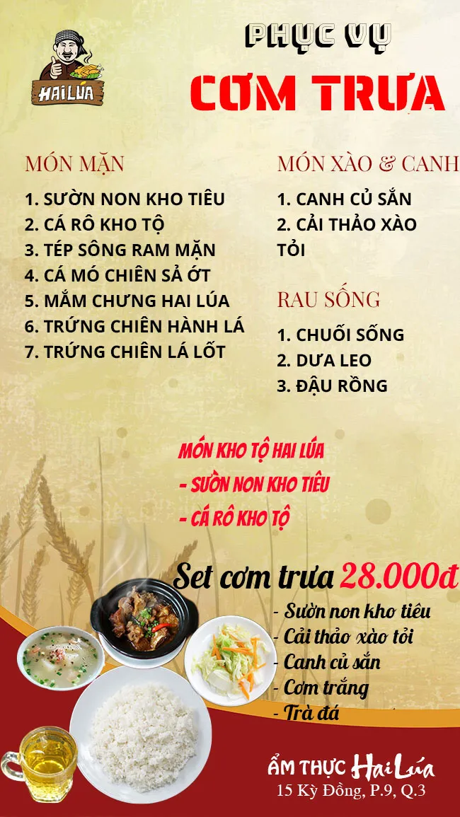 CƠM TRƯA NGÀY 04-04-2023 
