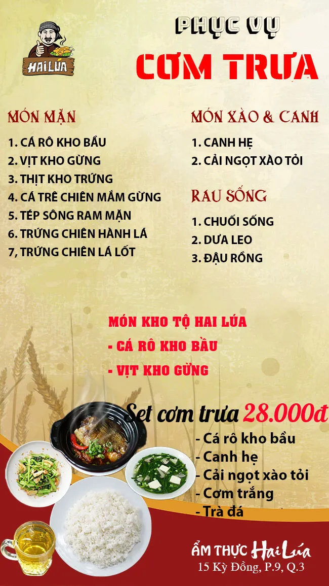 CƠM TRƯA NGÀY 18-08-2023 