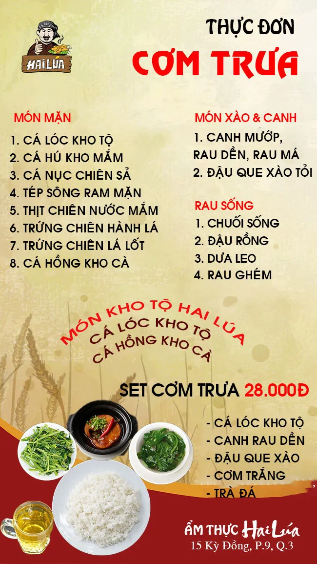 CƠM TRƯA NGÀY 23-03-2023 