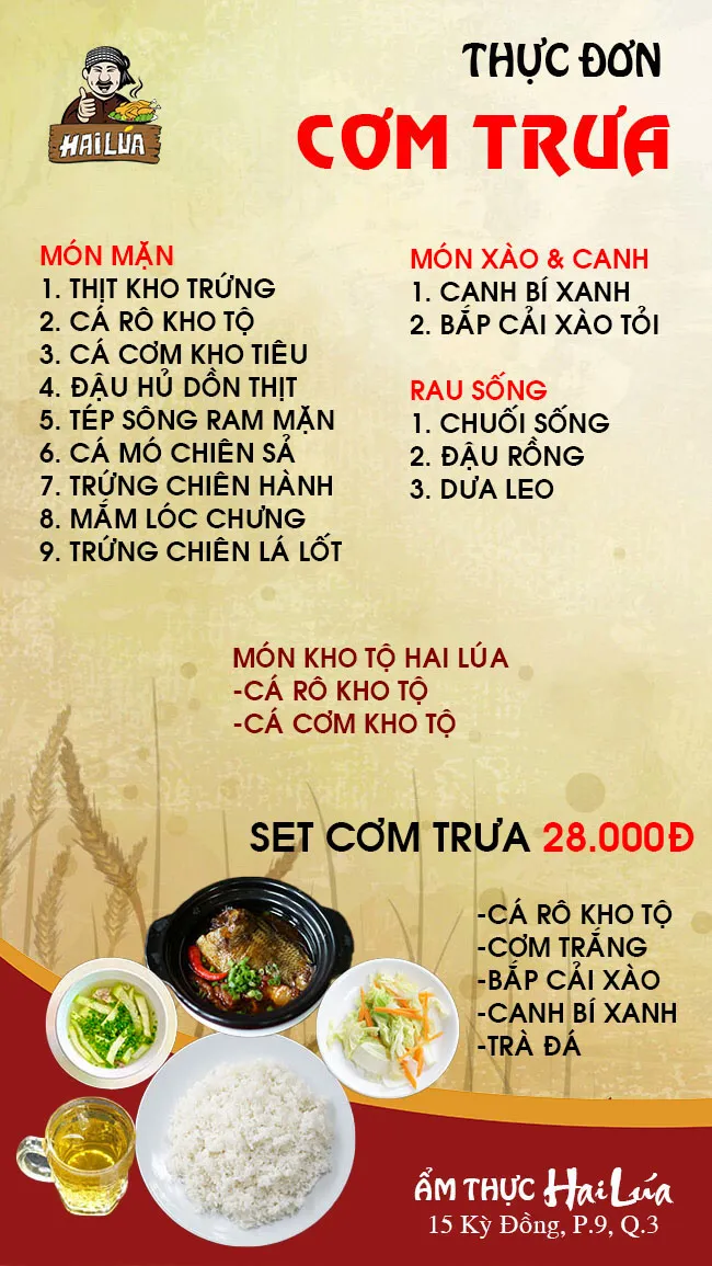 CƠM TRƯA NGÀY 26-09-2022 