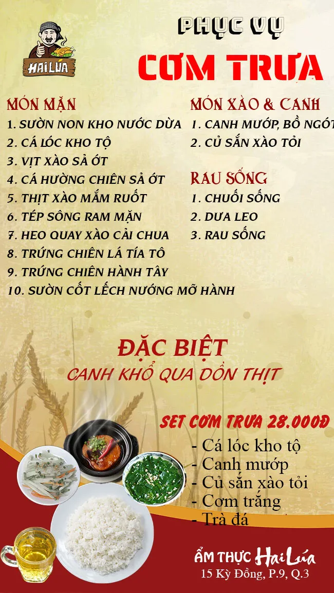 CƠM TRƯA NGÀY 10-10-2025 