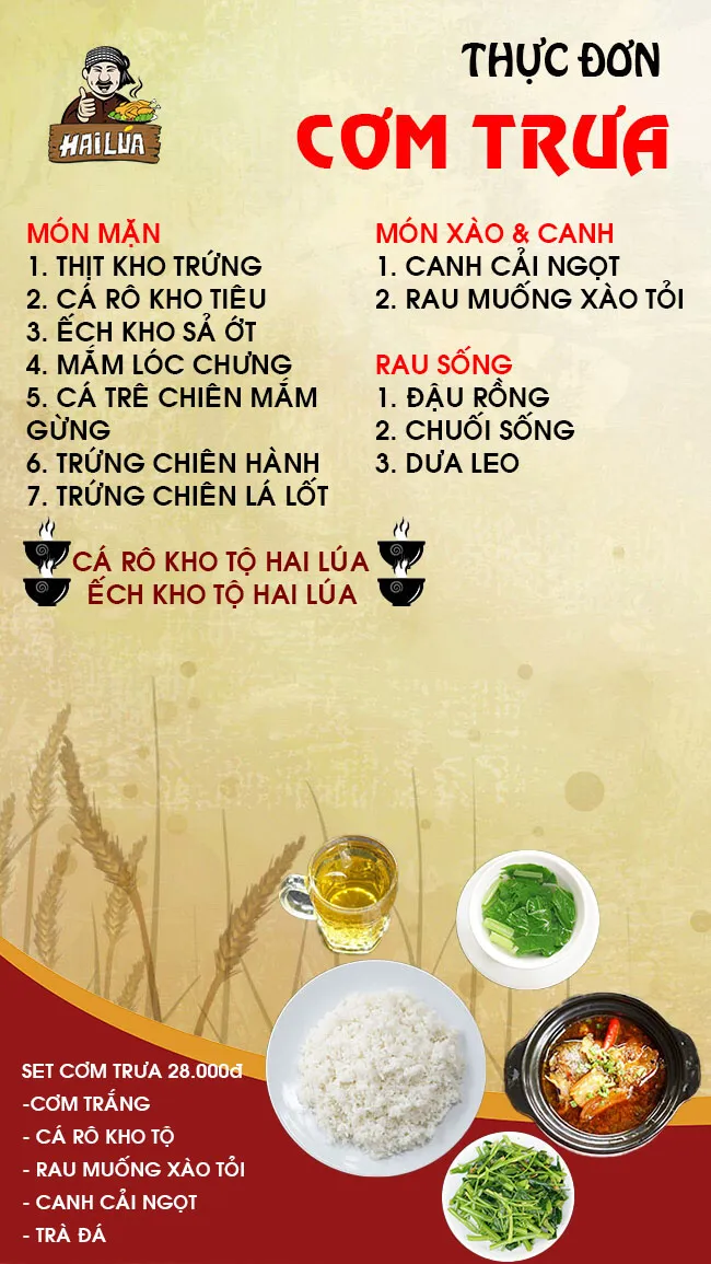 CƠM TRƯA NGÀY 18-07-2022 