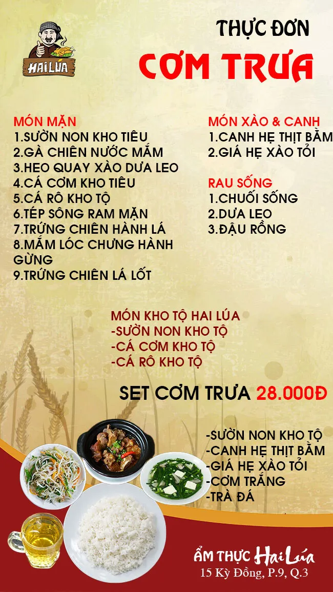 CƠM TRƯA NGÀY 28-10-2022 