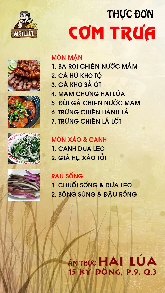 CƠM TRƯA NGÀY 24-03-2022 