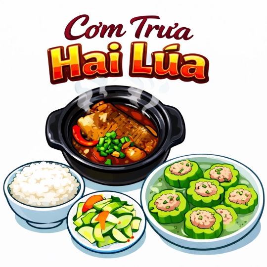 Cơm trưa văn phòng Hai Lúa 06-08-2026