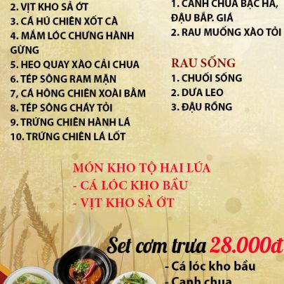 CƠM TRƯA NGÀY 27-12-2023