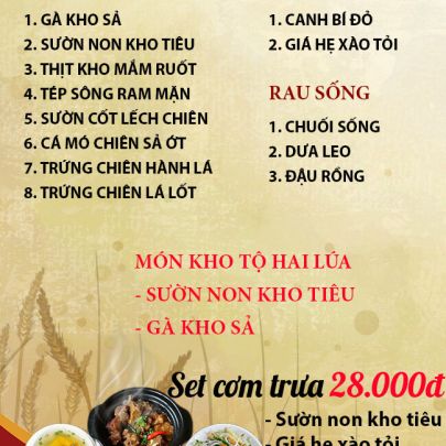 CƠM TRƯA NGÀY 07-07-2023