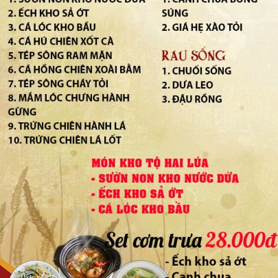 CƠM TRƯA NGÀY 26-01-2024