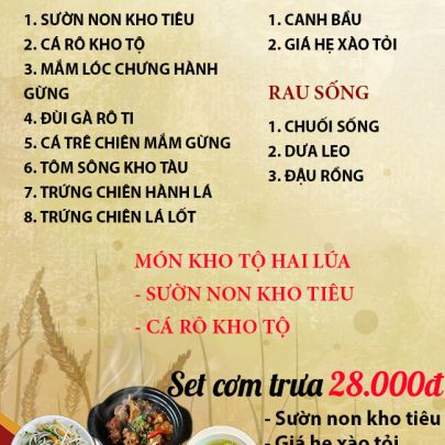 CƠM TRƯA NGÀY 05-05-2023