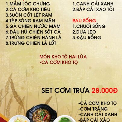 CƠM TRƯA NGÀY 30-09-2022