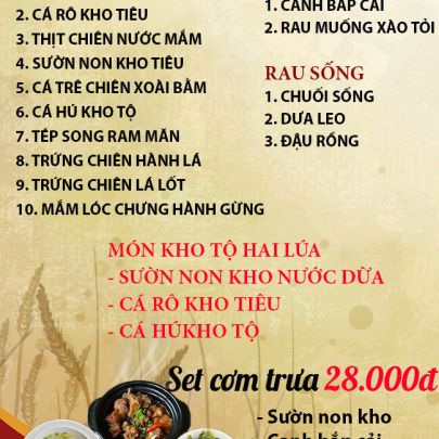 CƠM TRƯA NGÀY 25-09-2024