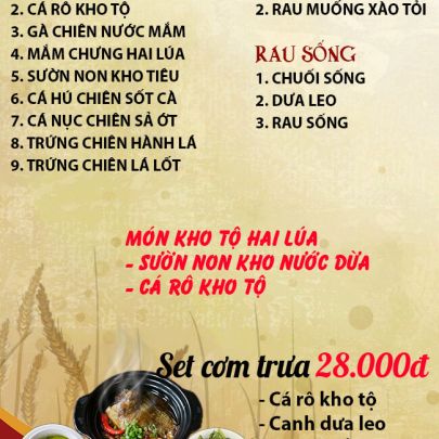 CƠM TRƯA NGÀY 21-05-2024