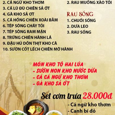 CƠM TRƯA NGÀY 14-11-2024