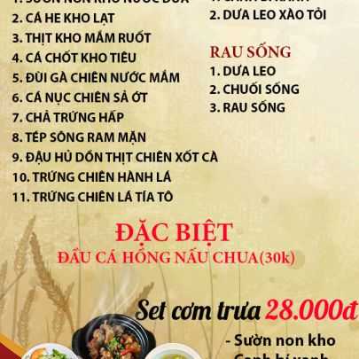CƠM TRƯA NGÀY 23-09-2025