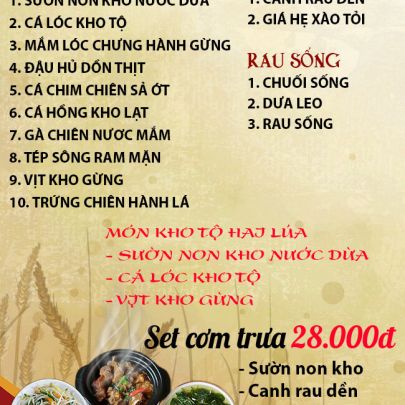 CƠM TRƯA NGÀY 19-03-2025