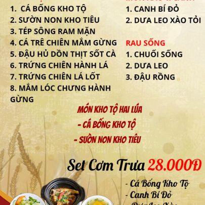 CƠM TRƯA NGÀY 15-02-2023