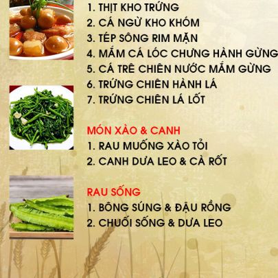 THỰC ĐƠN NGÀY 16-03-2022