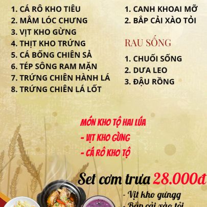 CƠM TRƯA NGÀY 24-04-2023