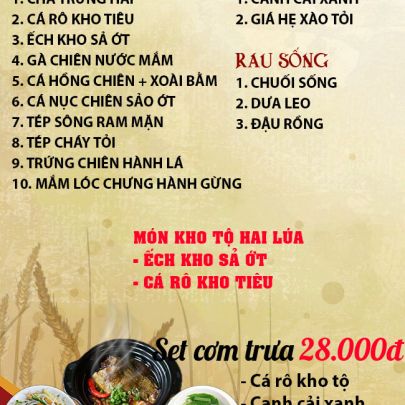 CƠM TRƯA NGÀY 26-02-2024