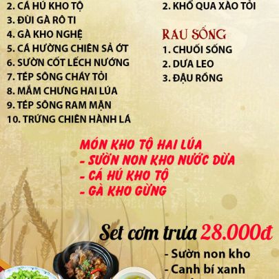 CƠM TRƯA NGÀY 23-07-2024