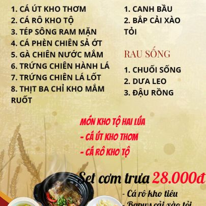 CƠM TRƯA NGÀY 13-04-2023