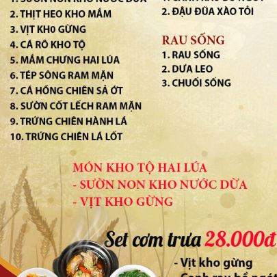 CƠM TRƯA NGÀY 19-12-2024