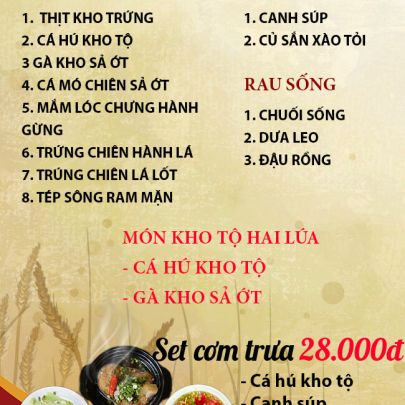 CƠM TRƯA NGÀY 07-08-2023