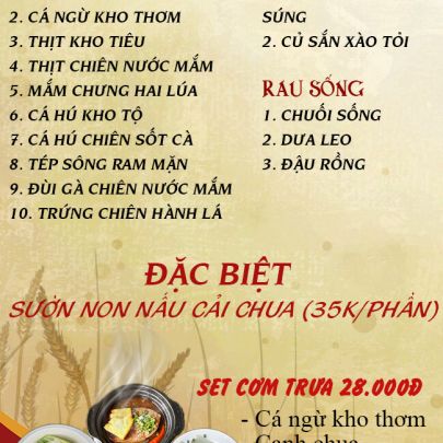 CƠM TRƯA NGÀY 13-06-2025
