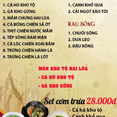 CƠM TRƯA NGÀY 07-09-2023