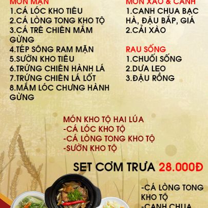 CƠM TRƯA NGÀY 21-10-2022