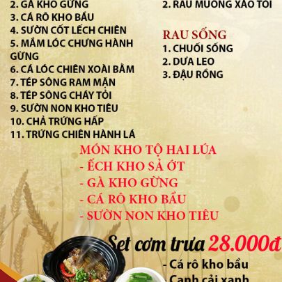 CƠM TRƯA NGÀY 13-12-2023