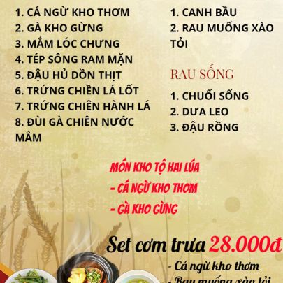 CƠM TRƯA NGÀY 27-03-2023