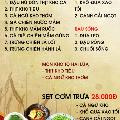 CƠM TRƯA NGÀY 10-01-2023