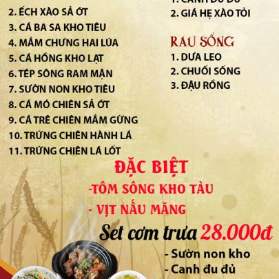 CƠM TRƯA NGÀY 25-11-2025